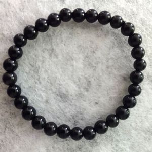 Small bead obsidian bracelet